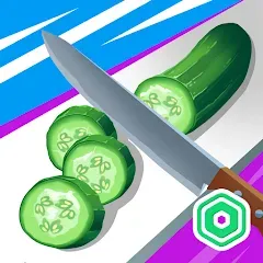 Скачать взломанную Super Slices Robux Roblominer (упер Слайсес Робукс Робломайнер)  [МОД Unlocked] - стабильная версия apk на Андроид