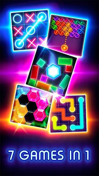 Tic Tac Toe Glow: 2 Players  [МОД Unlocked] Screenshot 3