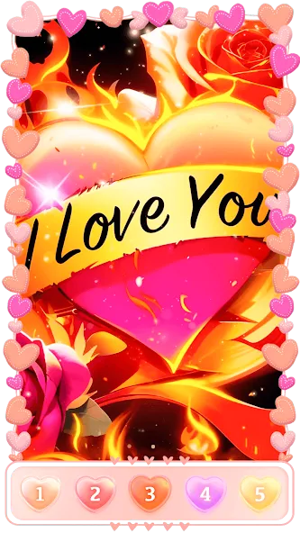Love, Heart Coloring Book  [МОД Бесконечные монеты] Screenshot 3