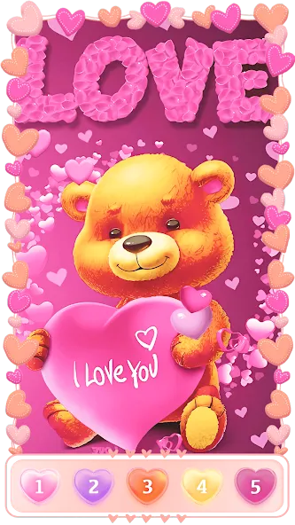 Love, Heart Coloring Book  [МОД Бесконечные монеты] Screenshot 4
