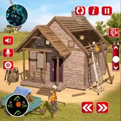 Скачать взлом Wood House Construction Game  [МОД Много монет] - стабильная версия apk на Андроид