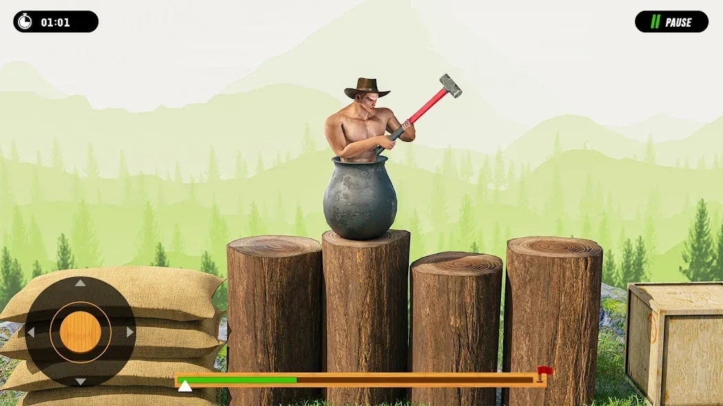 Hammer Climber Man: Pot Man 3D  [МОД Unlimited Money] Screenshot 3