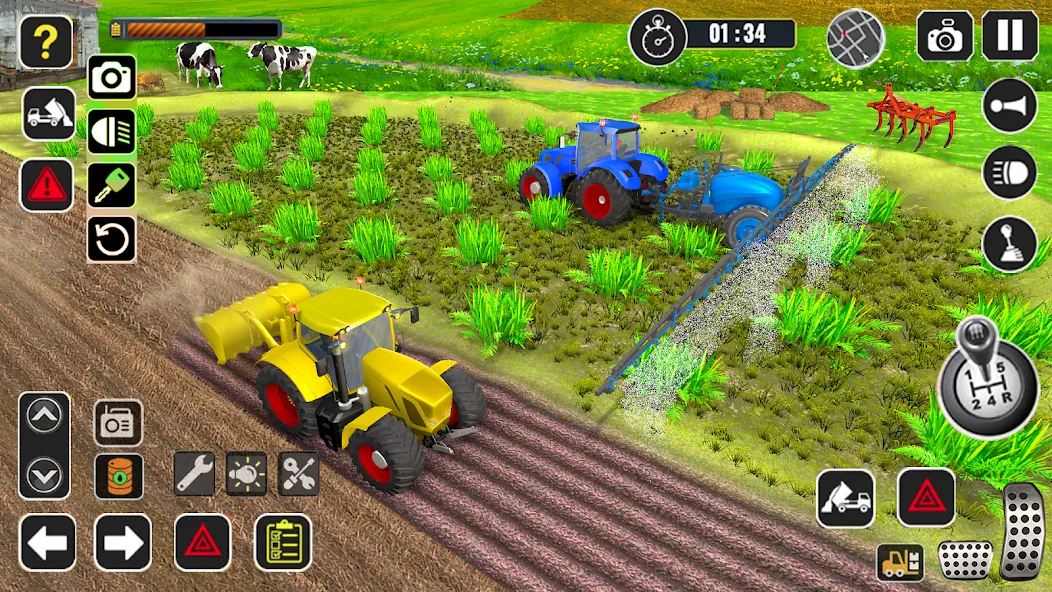 Tractor Farming Game Harvester  [МОД Unlocked] Screenshot 2