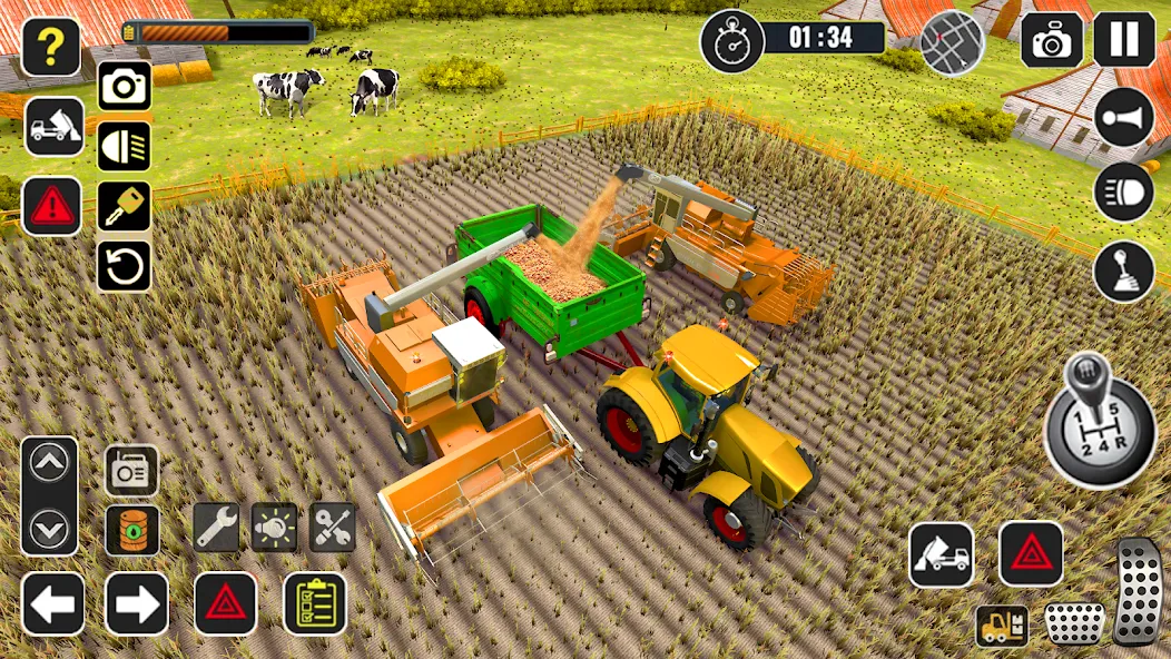 Tractor Farming Game Harvester  [МОД Unlocked] Screenshot 3