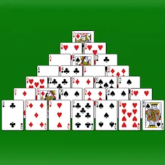 Взломанная Pyramid Solitaire - Card Games (Пирамида Солитер)  [МОД Mega Pack] - последняя версия apk на Андроид