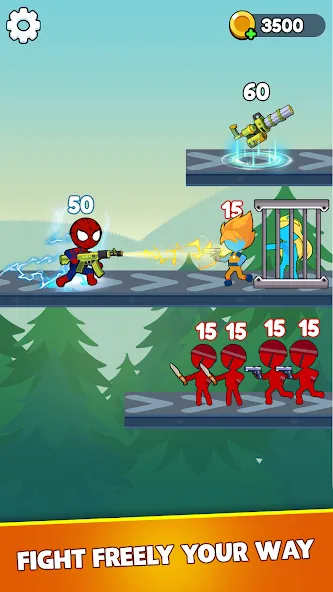 Stick Shooter: Battle Game (Стик Шутер)  [МОД Много денег] Screenshot 1