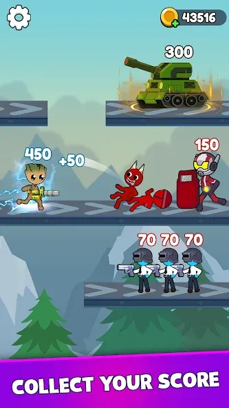 Stick Shooter: Battle Game (Стик Шутер)  [МОД Много денег] Screenshot 2