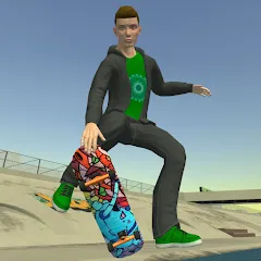 Взломанная Skateboard FE3D 2 (Скейтборд 3D 2)  [МОД Бесконечные монеты] - стабильная версия apk на Андроид