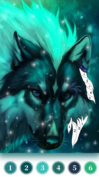 Wolf Coloring Book Color Game (Вульф Колоринг Бук Колор Гейм)  [МОД Бесконечные монеты] Screenshot 3