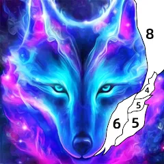 Скачать взломанную Wolf Coloring Book Color Game (Вульф Колоринг Бук Колор Гейм)  [МОД Бесконечные монеты] - полная версия apk на Андроид
